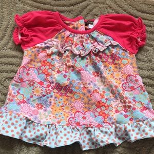 RABBIT MOON Le Top 9-12M Floral Swing Top